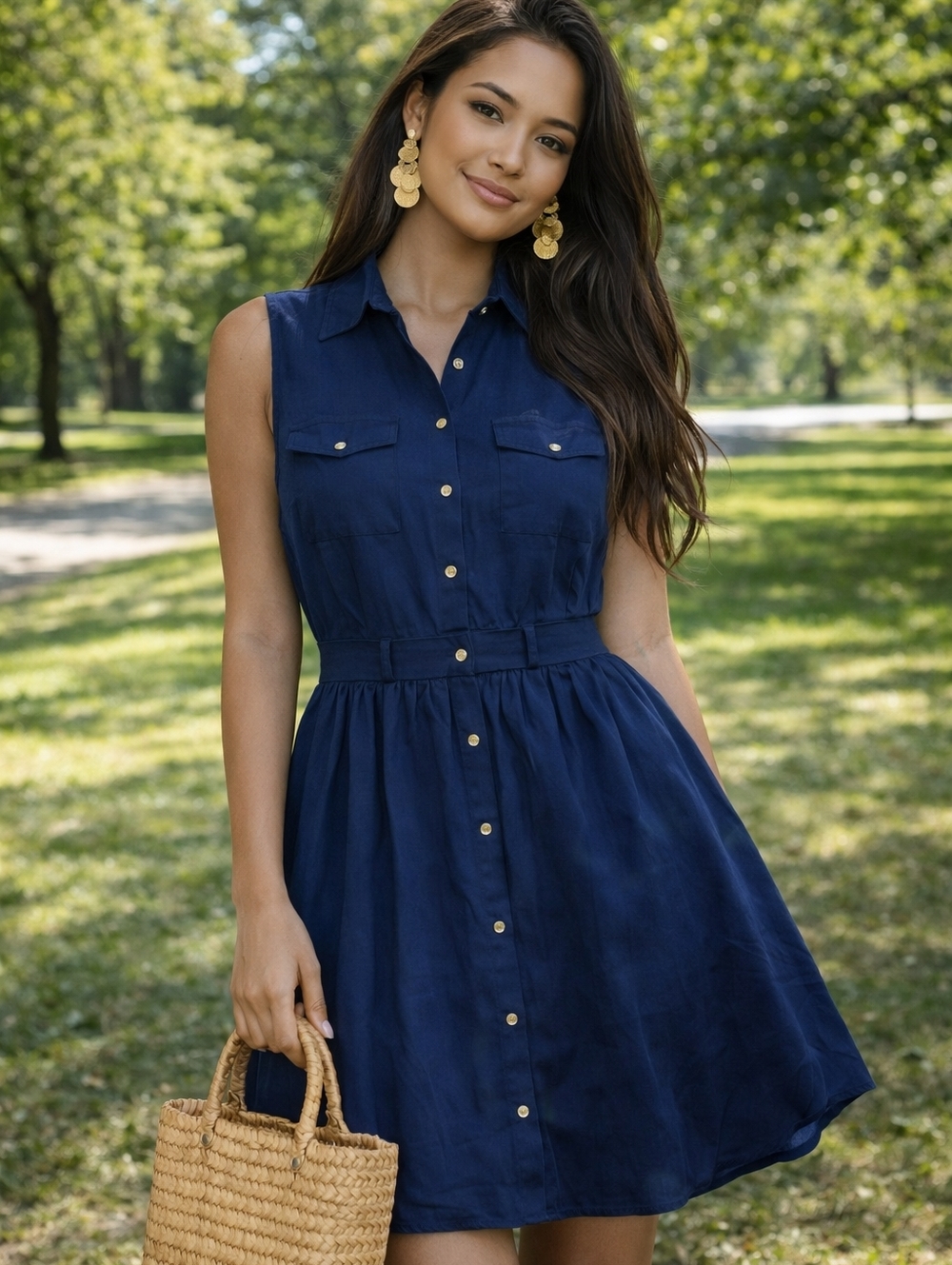 Dynamite 60s Style Blue Dress